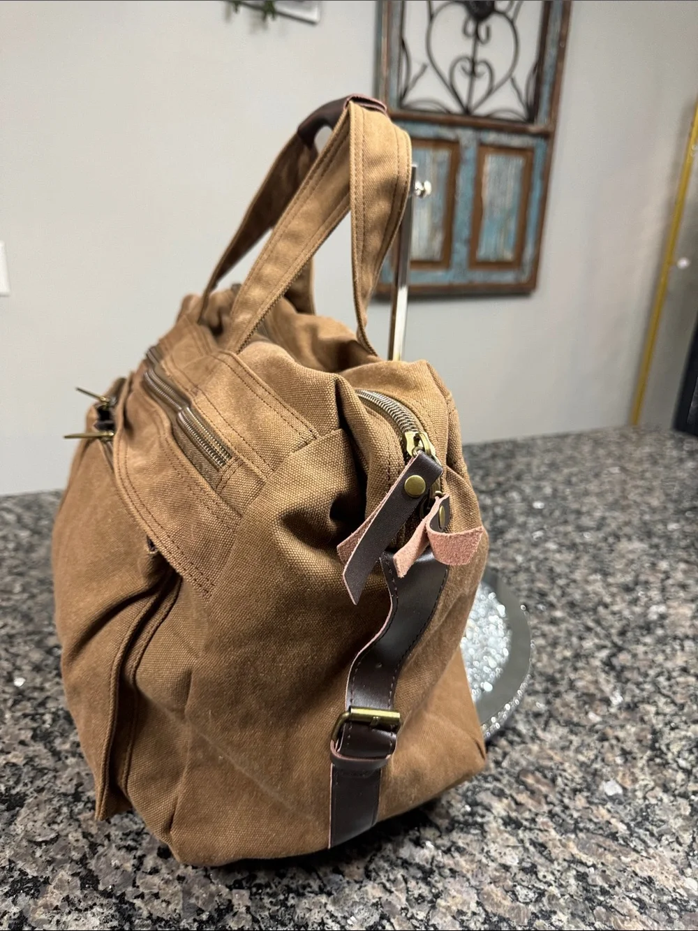 Bugatti Canvas Duffel Bag - Brown NWOT